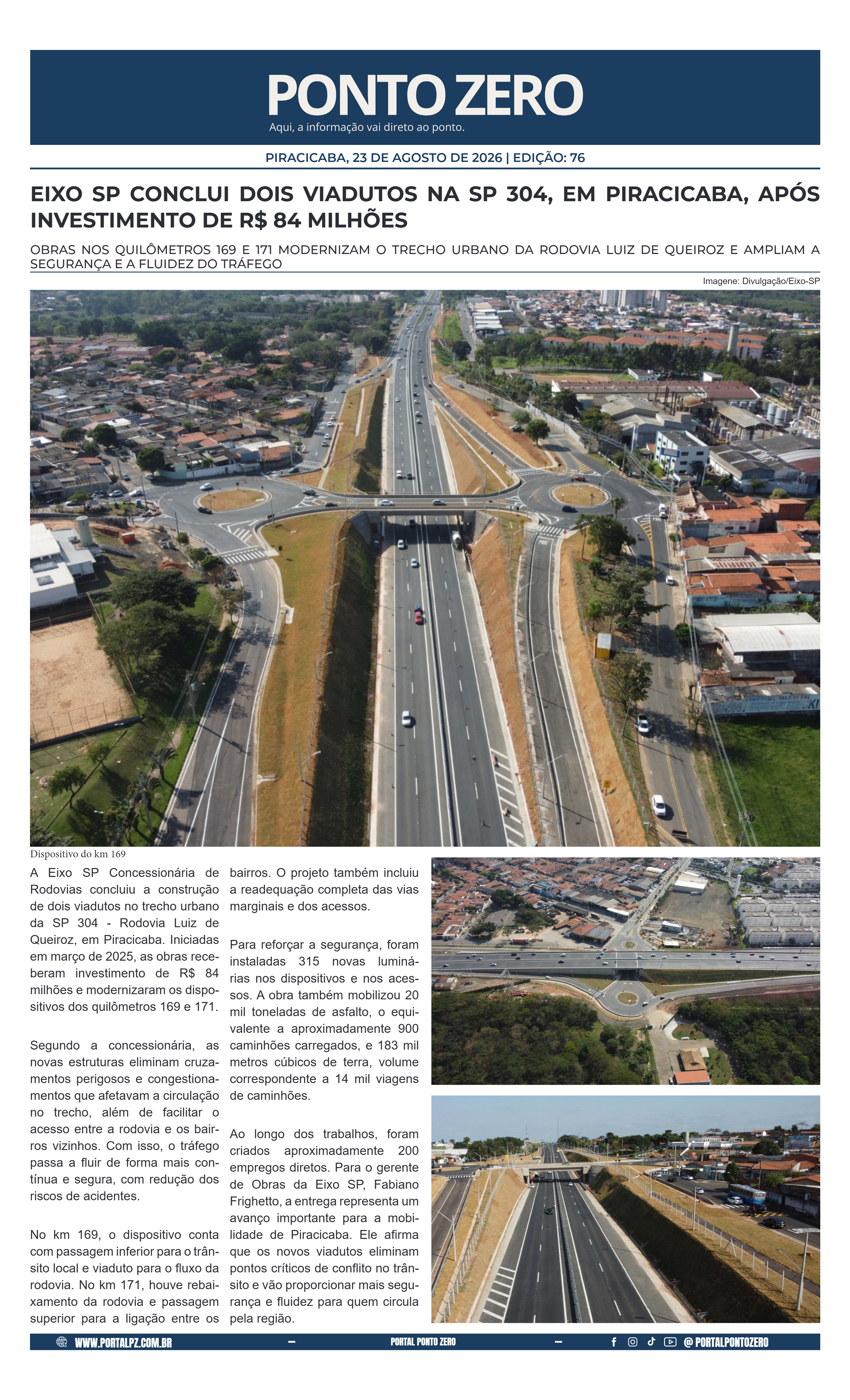 Capa de JornalPontoZero - Ed. 76 -23-08-2026